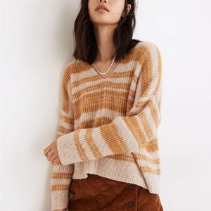 Madewell Space-Dyed Staley V-Neck Pullover Sweater size small